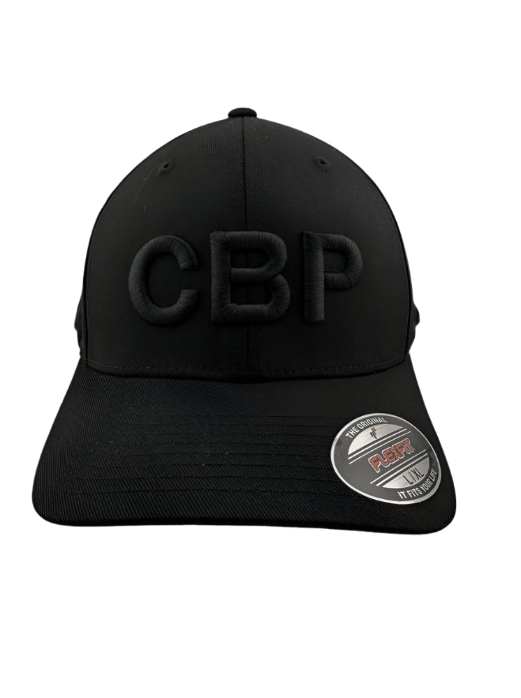 CBP EMBROIDERED "BLACKOUT" LETTERS FLEXFIT HAT-BLACK