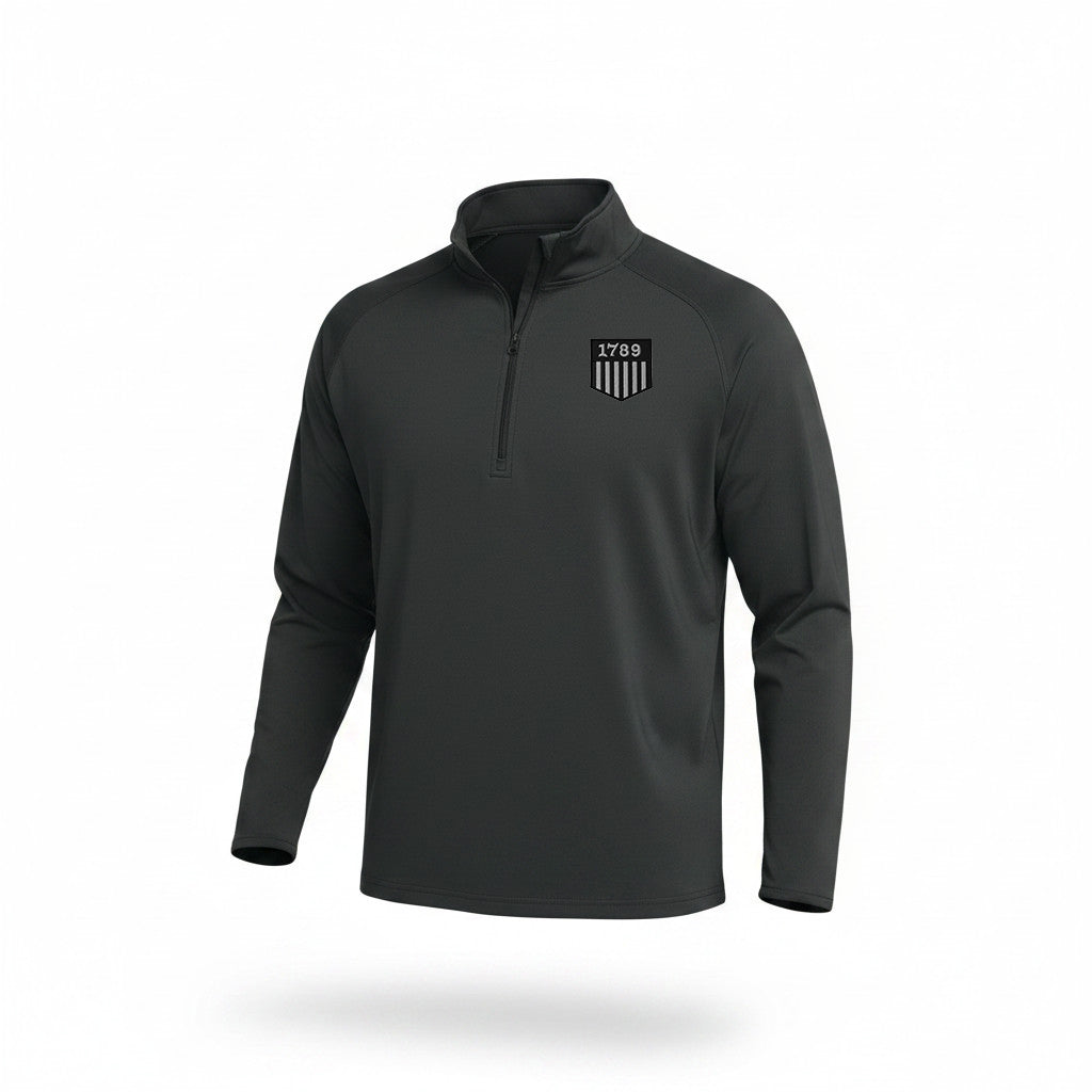 1789 EMBROIDERED SHIELD 1/4 ZIP PULLOVER SPORT-TEK SPORT WICK STRETCH ST850