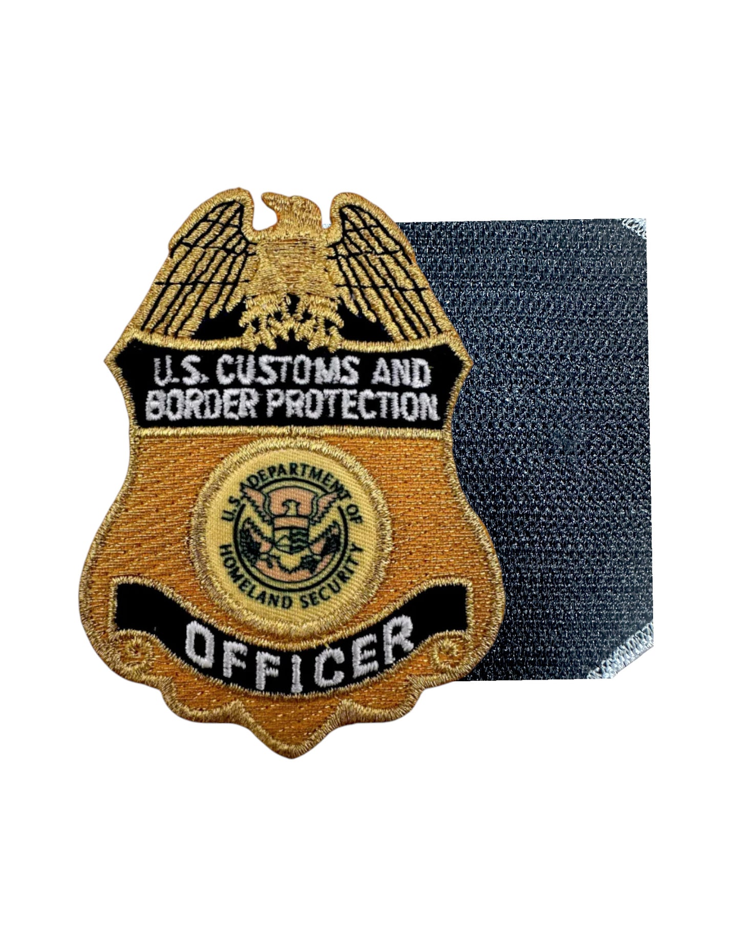 CBP OFFICER METALLIC GOLD OFFICER BADGE PATCH