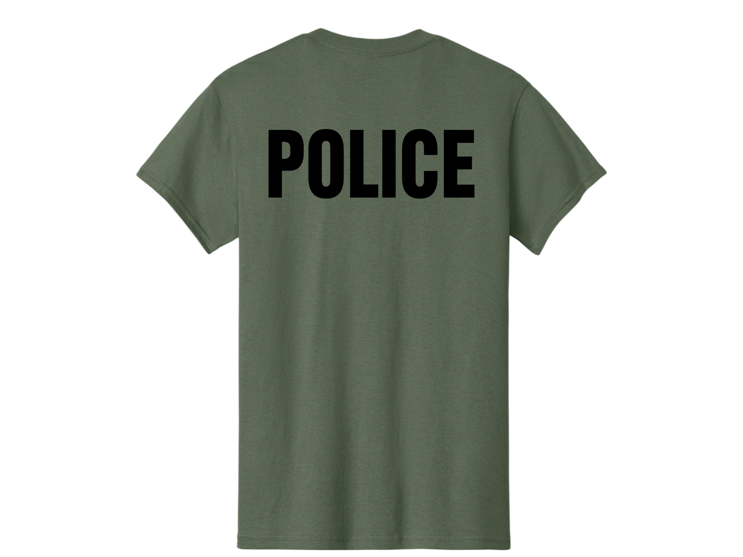 POLICE BACKPRINT AGENCY RAID T-SHIRT GILDAN HEAVY COTTON 5000