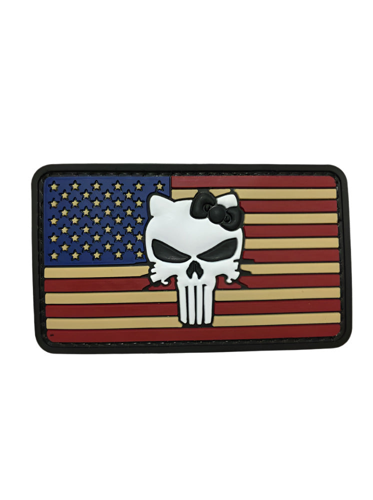 KITTY VINTAGE FLAG PVC MORALE PATCH-6724