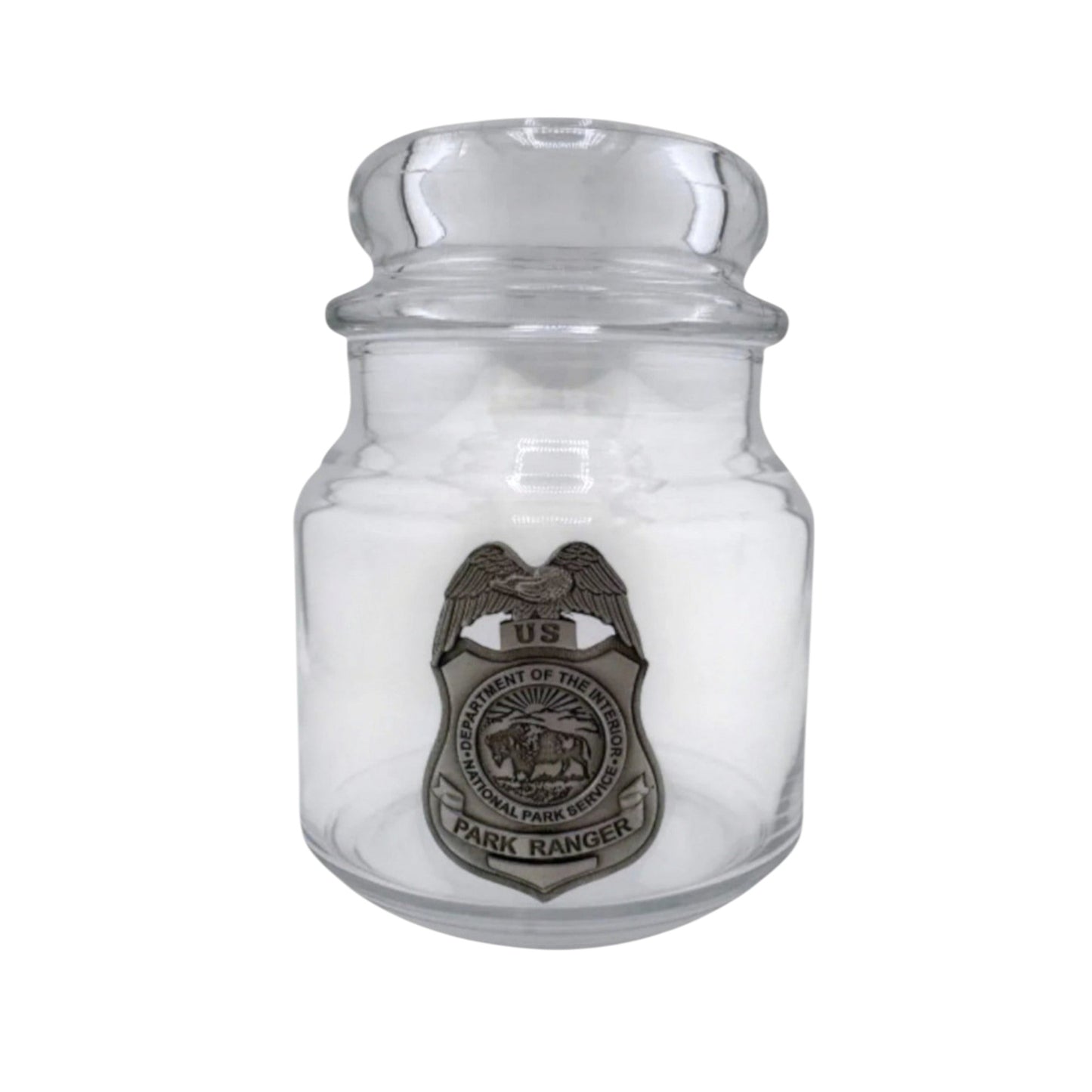 NPS CANDY JAR WITH PEWTER BADGE