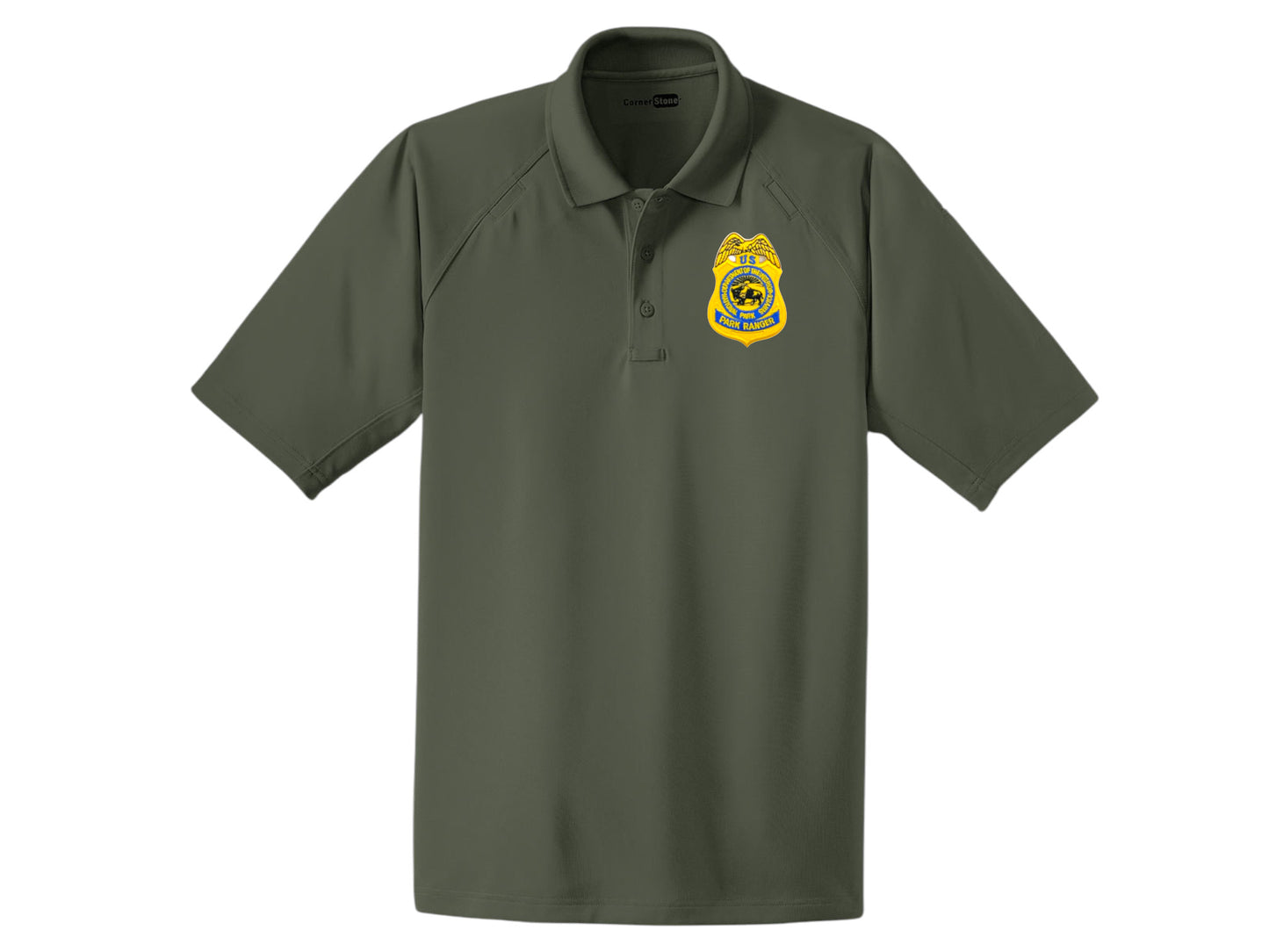 MEN'S TACTICAL POLO-CS410 NPS GOLD BADGE
