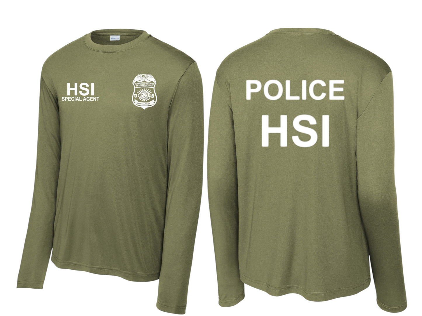HSI SPECIAL AGENT LONGSLEEVE WICKING RAID TSHIRT-ST350LS
