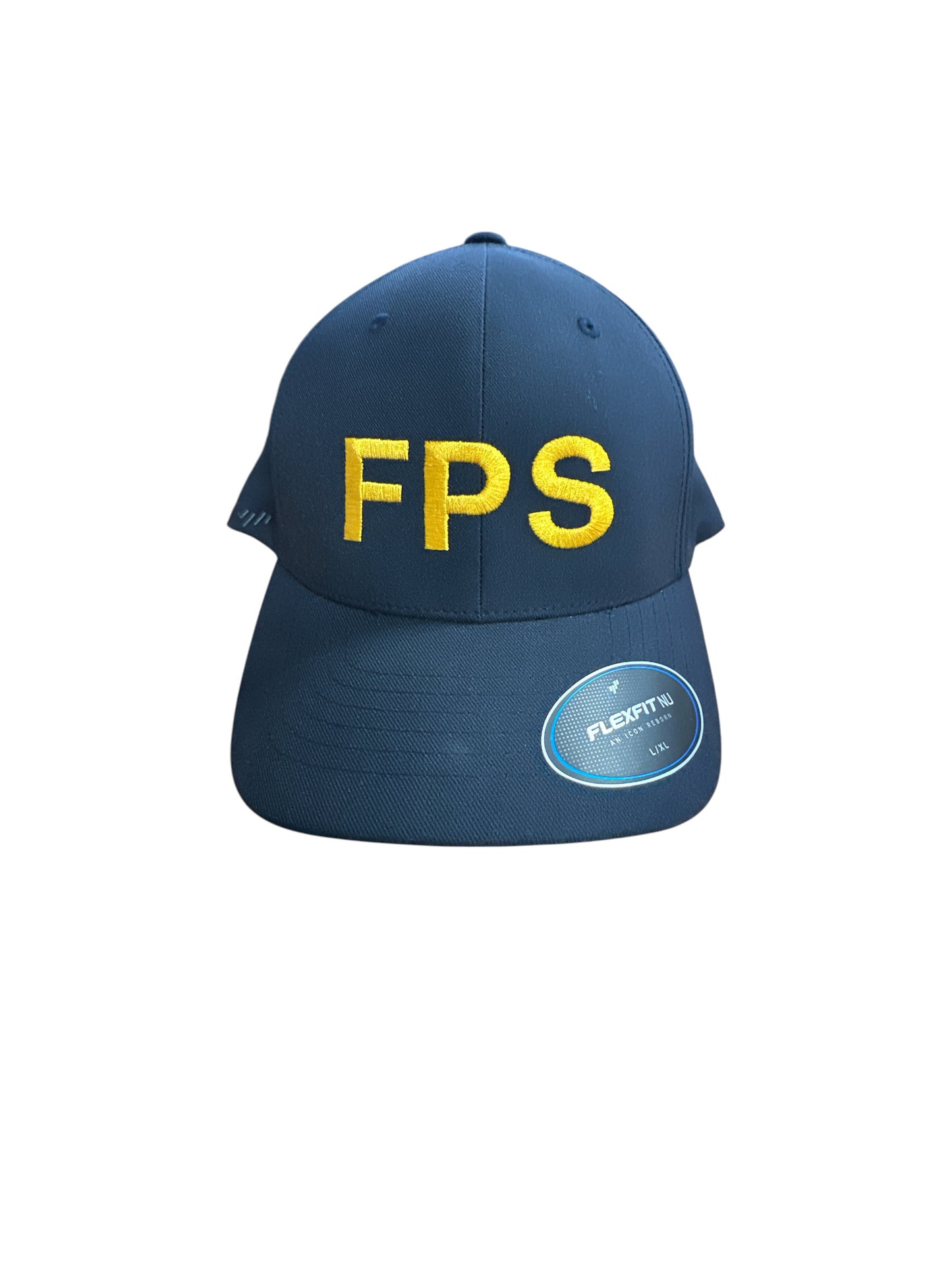 FPS EMBROIDERED GOLD LETTERS ON FLEXFIT HAT-NAVY
