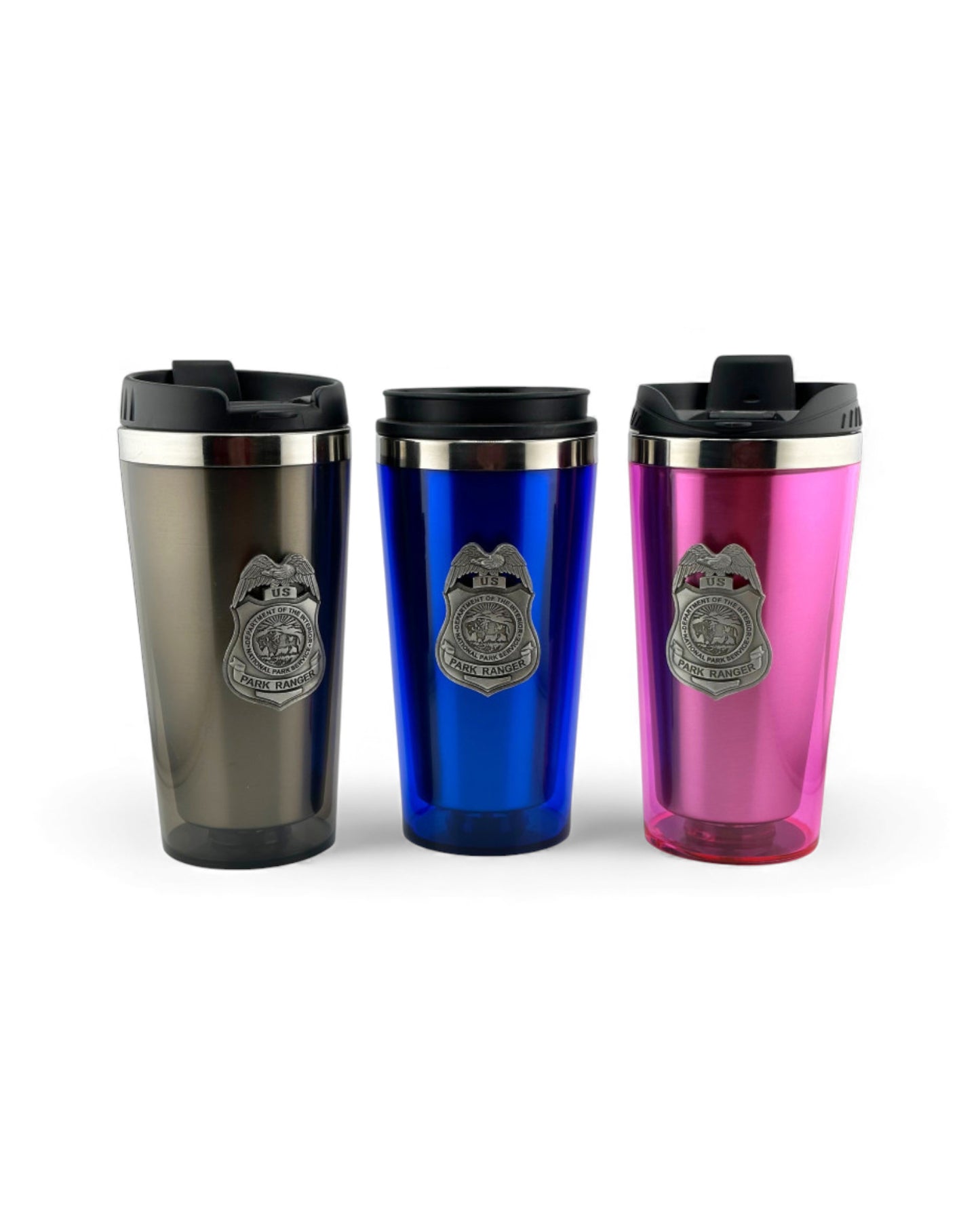 INSULATED TUMBLER WITH NPS PEWTER BADGE