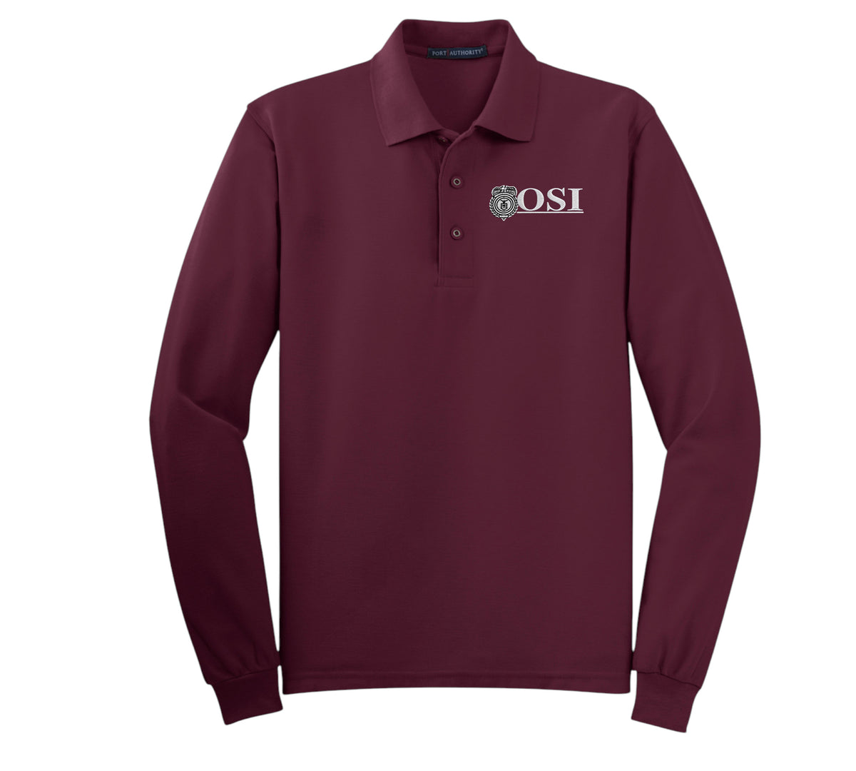 MEN'S OSI LOGO LONG SLEEVE PORT AUTHORITY POLO - K500LS