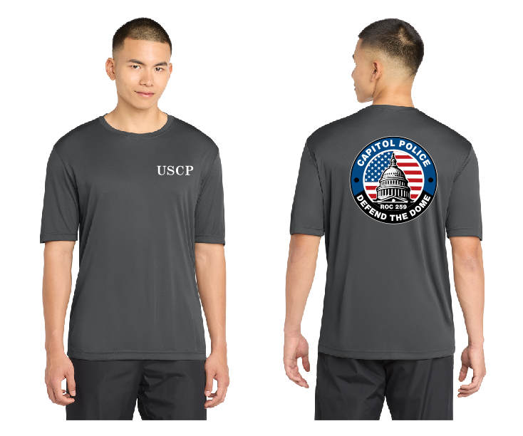HEATPRESS: LEFT CHEST: USCP BACK: USCP LOGO-ST350