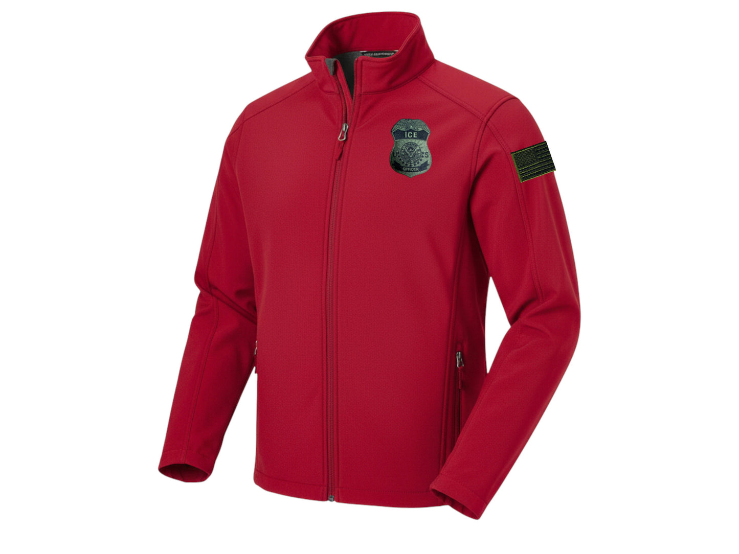 MEN'S ICE OFFICER BADGE SOFT SHELL JACKET-J317