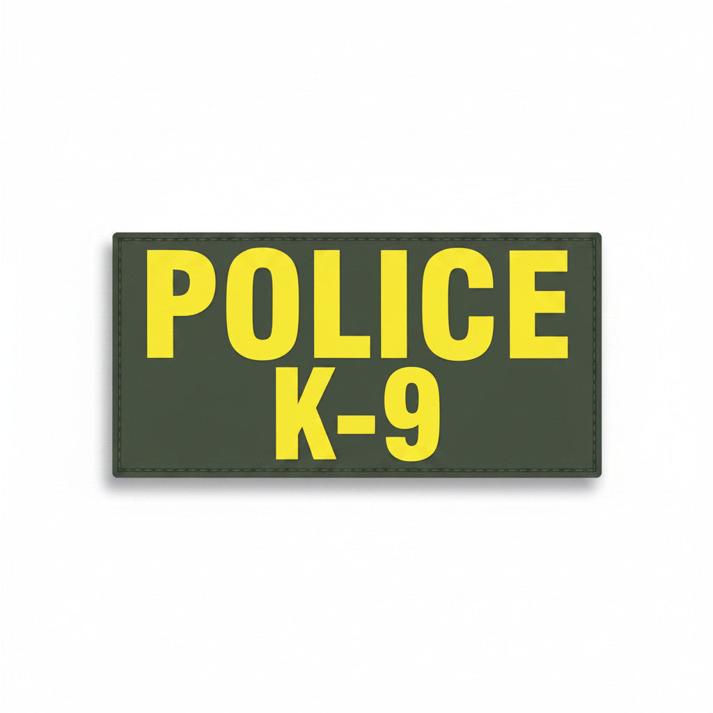 POLICE K-9 PATCH 6X3 OD/GOLD