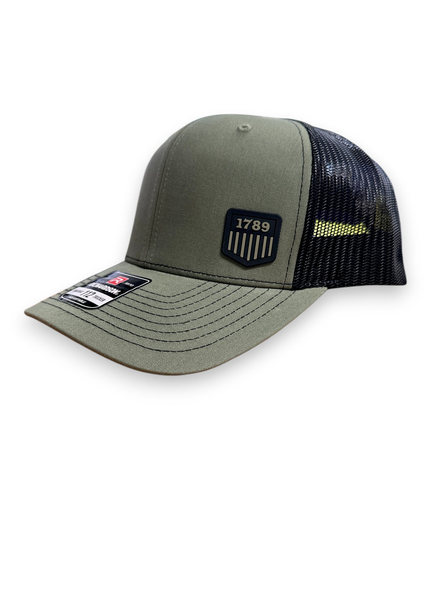 USMS PVC 1789 LOGO BLACK/OD TRUCKER HAT