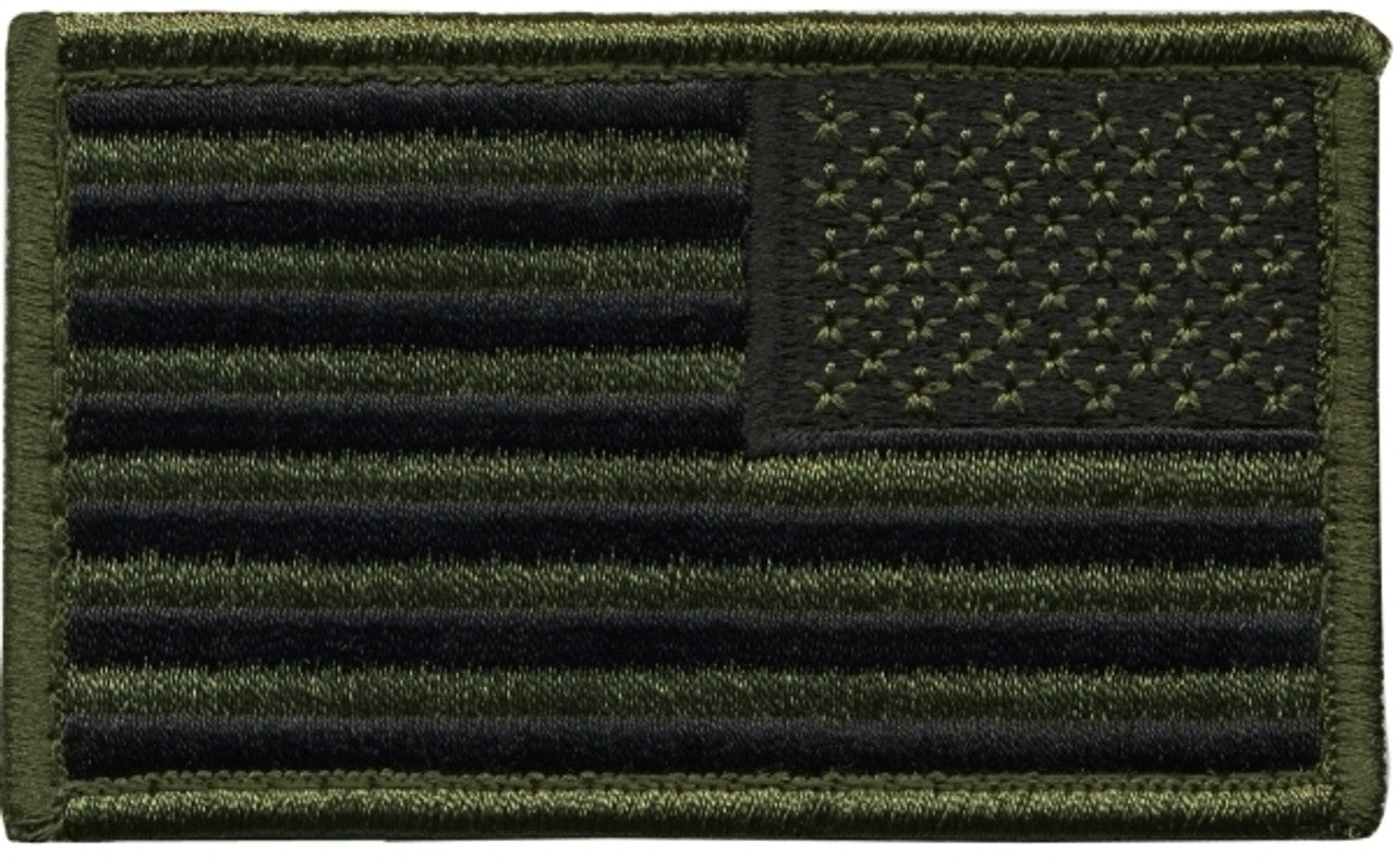 U.S. FLAG PATCH OD GREEN/BLACK