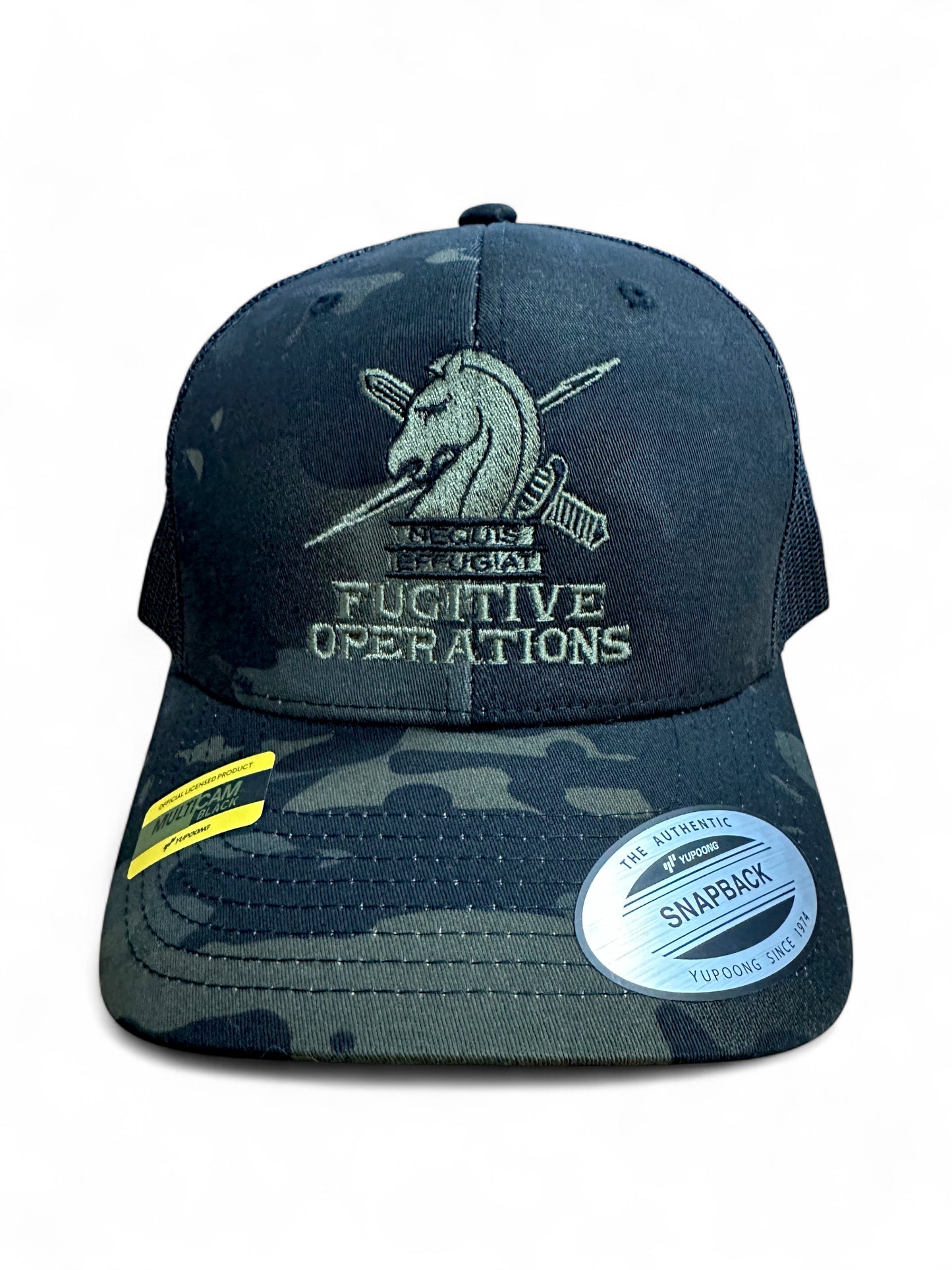 ICE FUGITIVE OPS EMBROIDERED ON YP CLASSIC HAT-6606 MESH SNAPBACK