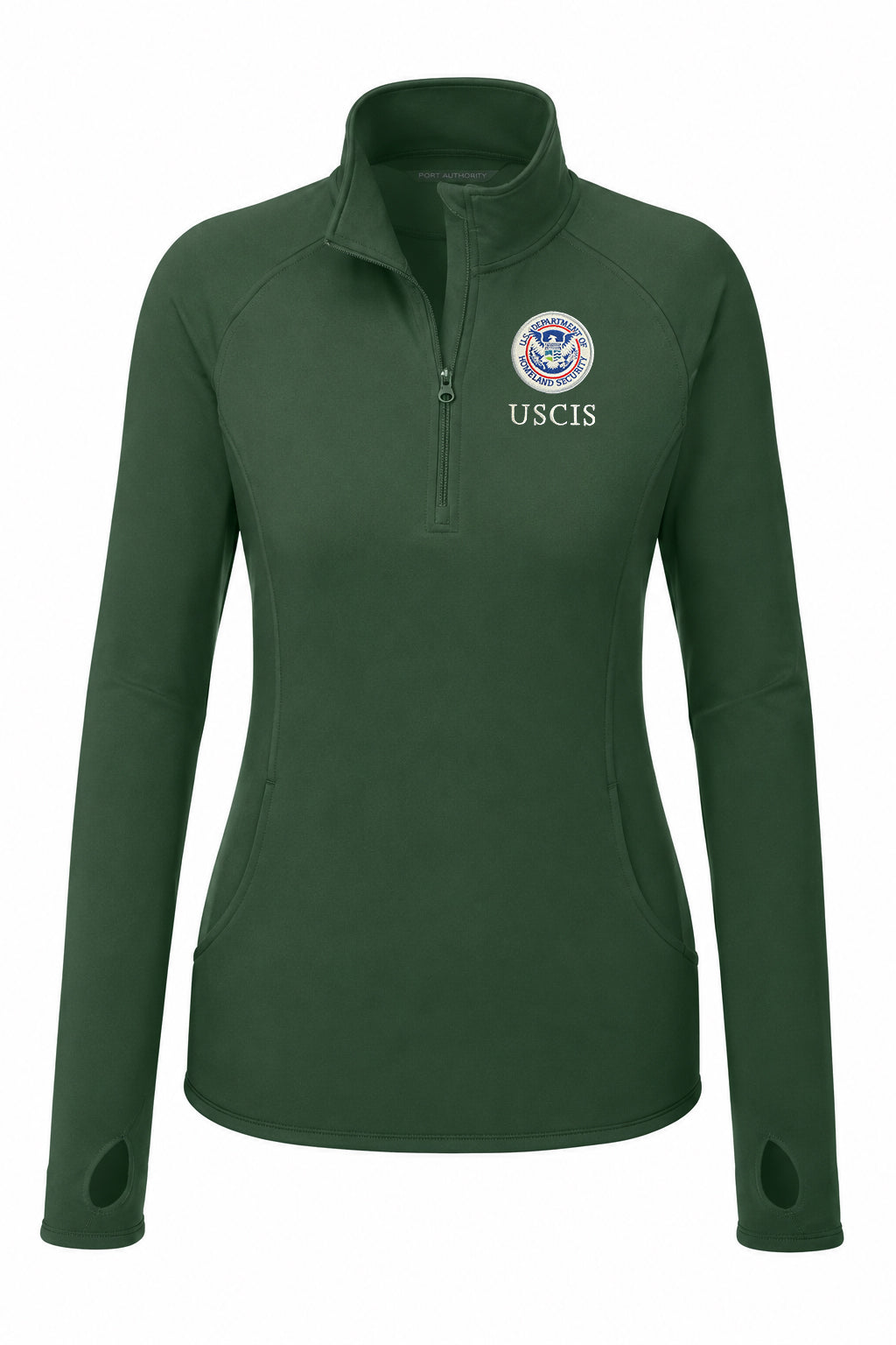 WOMEN'S USCIS SPORT TEK SPORT WICK STRETCH 1/2 ZIP PULLOVER-LST850