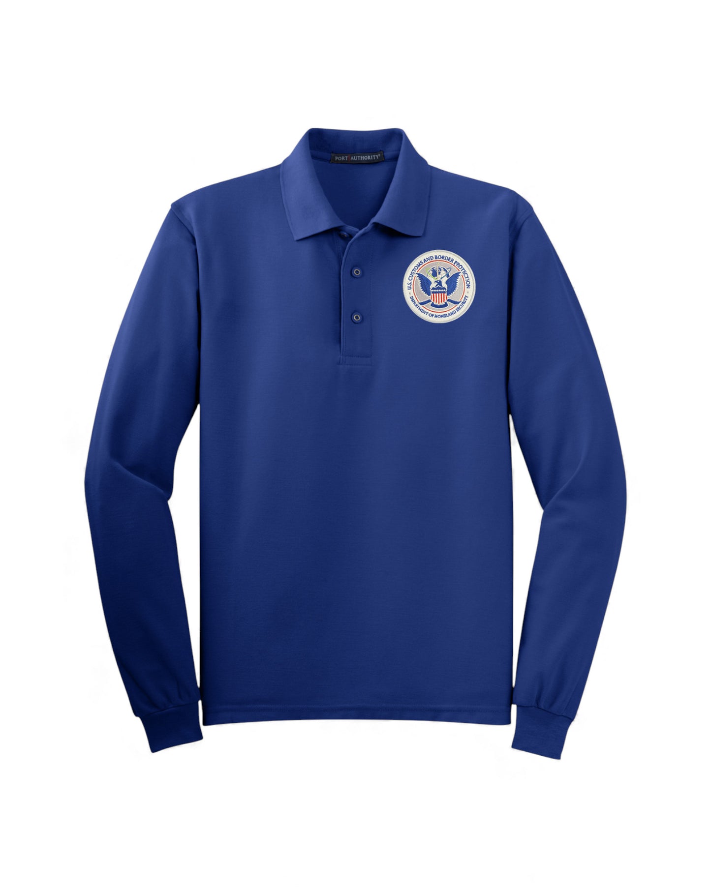MEN'S LONG SLEEVE CBP SEAL PORT AUTHORITY POLO - K500LS