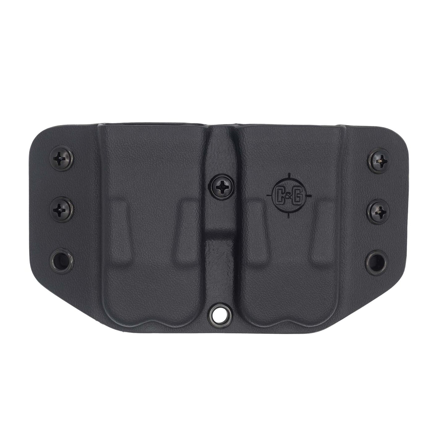 C&G DOUBLE FLAT/OWB COVERT KYDEX MAGAZINE HOLDER GLOCK 9/40 DOUBLE STACK