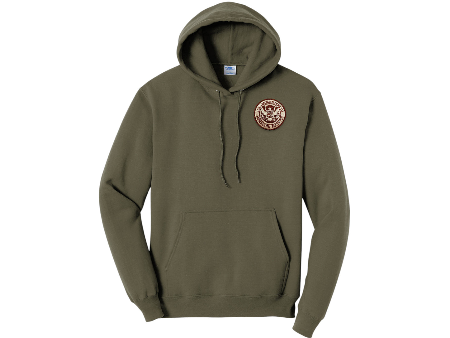 HOODED PULLOVER SWEATSHIRT DHS SEAL EMBROIDERED