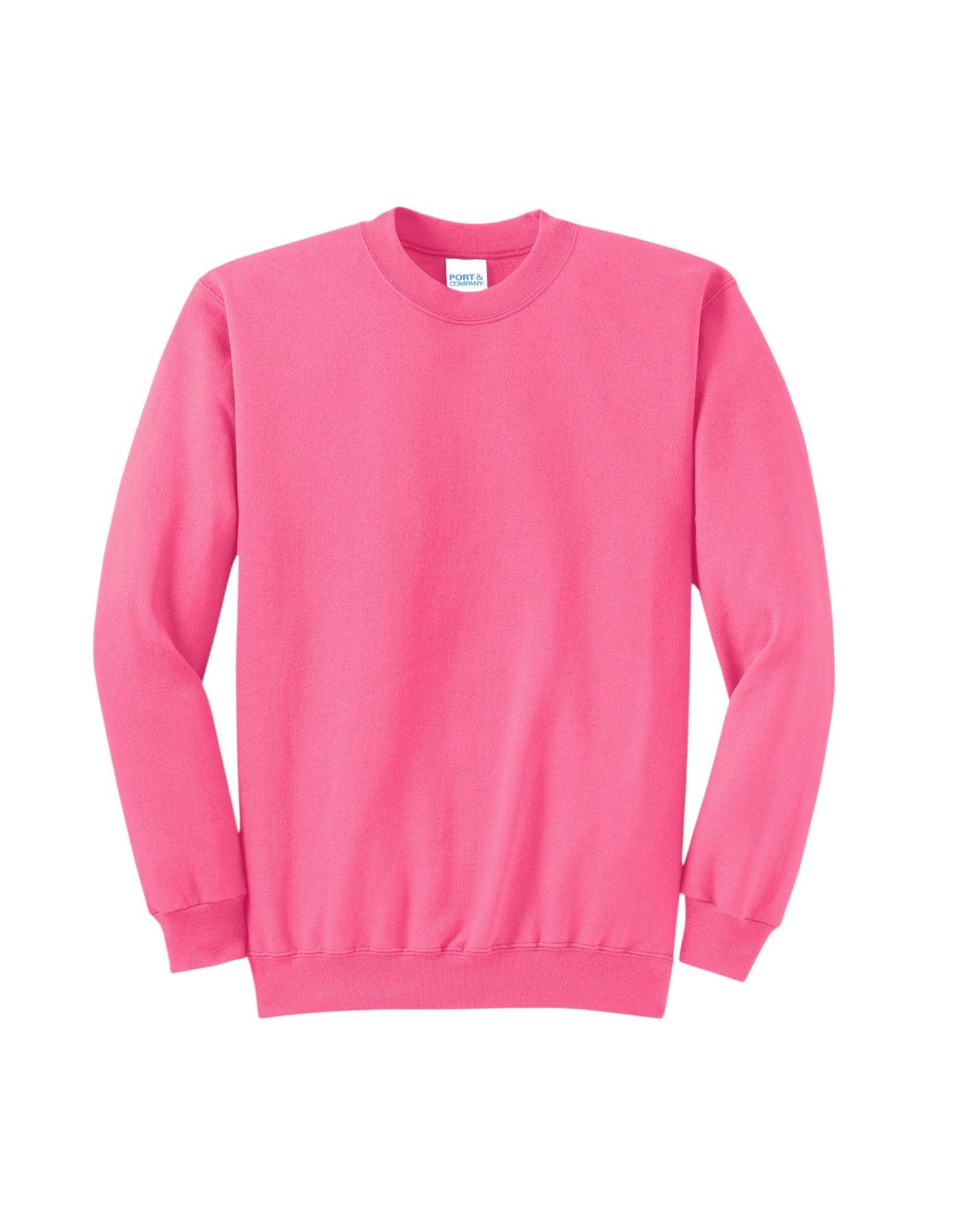 CREWNECK SWEATSHIRT 50/50 FLEECE PC78-NEON PINK
