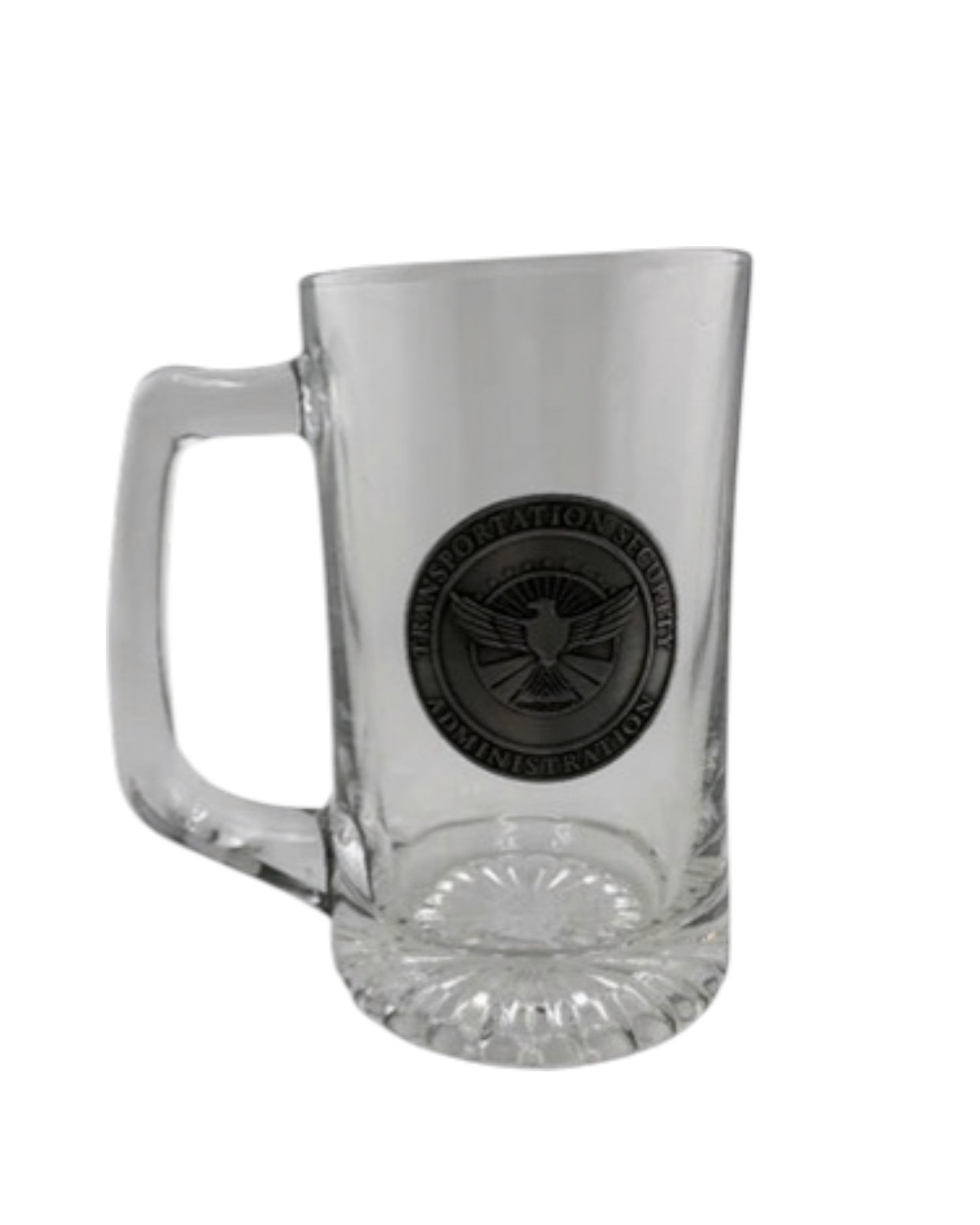 TSA INSIGNIA BEER MUG WITH PEWTER BADGE
