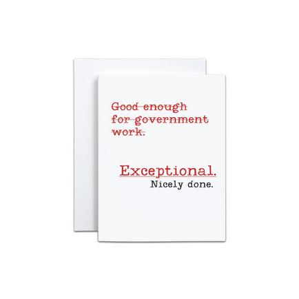 Exceptional Nicely Done Card