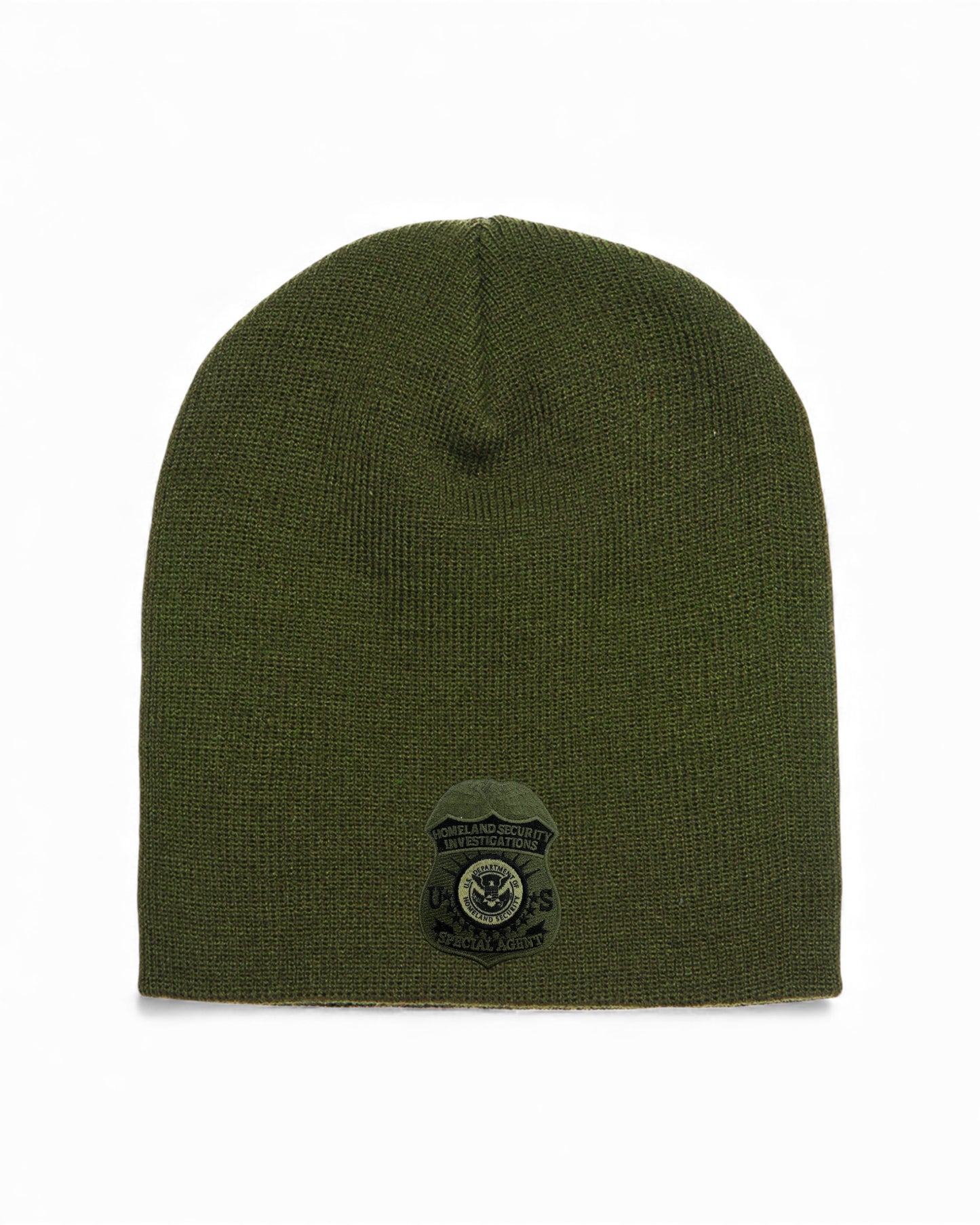 HSI SPECIAL AGENT BADGE SKULL KNIT BEANIE