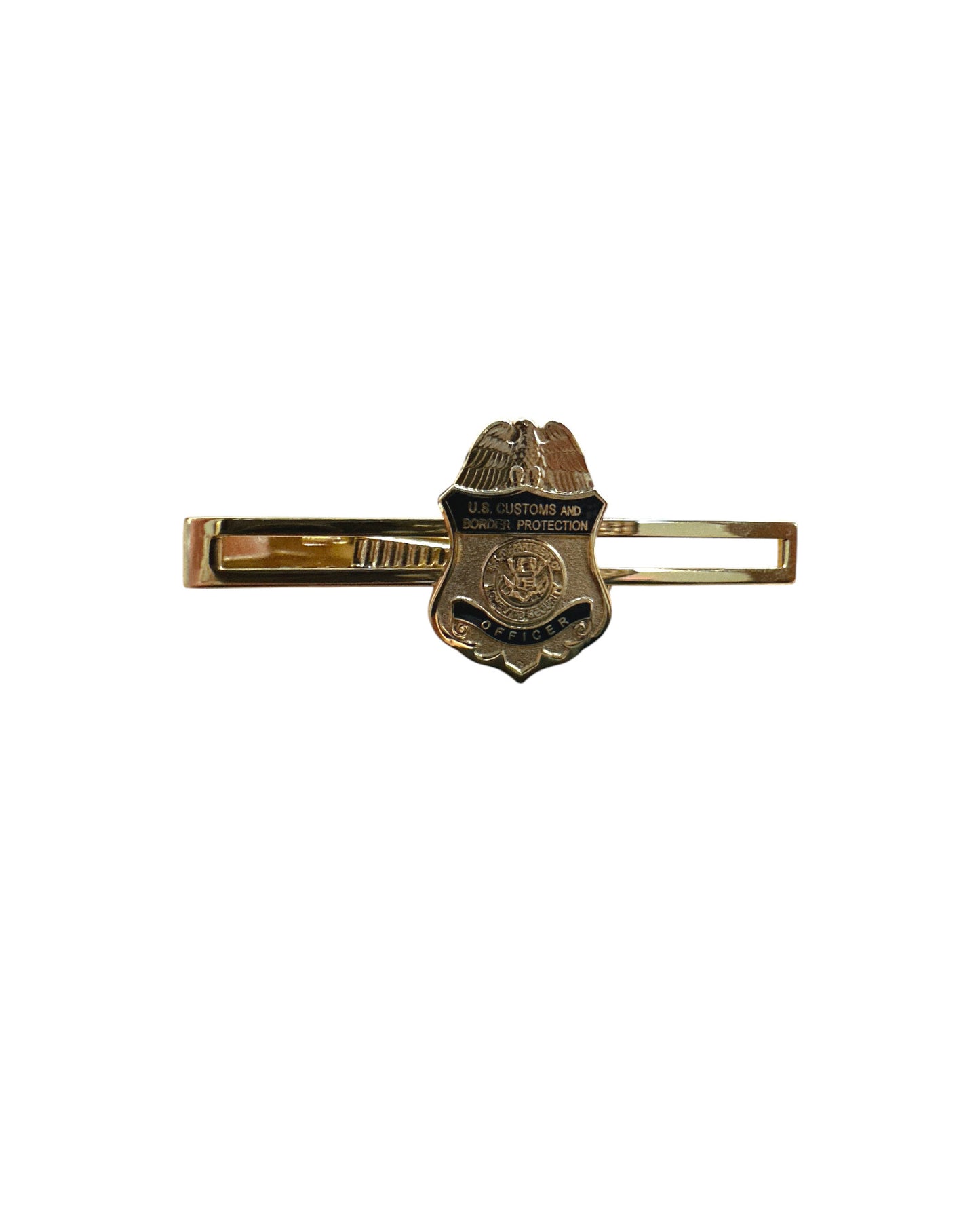 CLEARANCE CBP OFFICER BADGE TIE BAR-GOLD