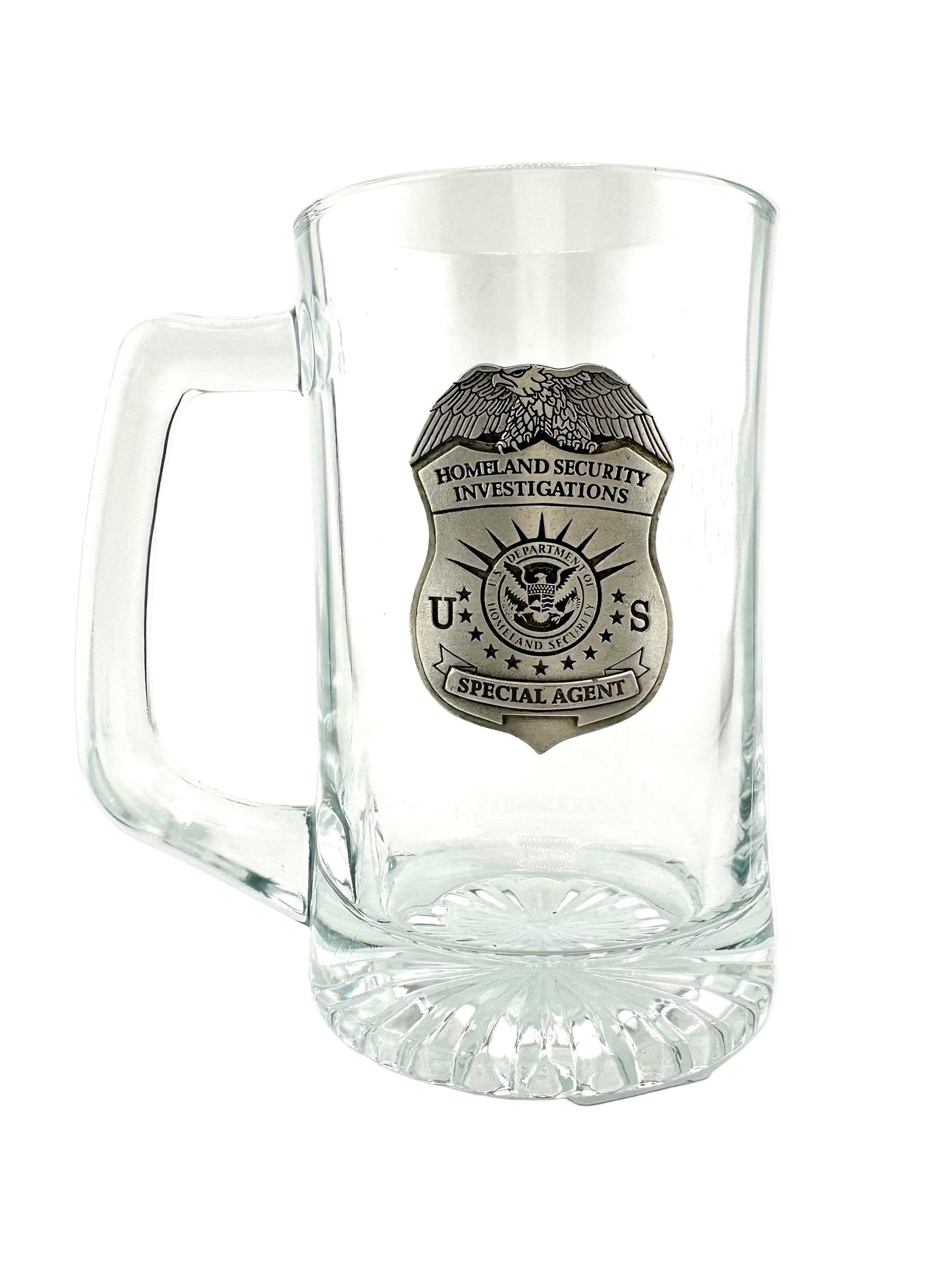 HSI SPECIAL AGENT PEWTER BADGE BEER MUG