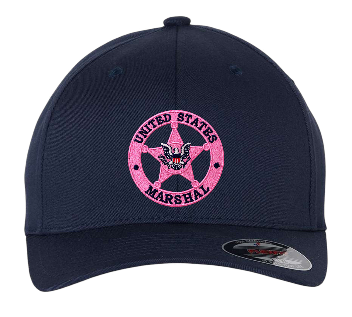 USMS STAR PINK/NAVY EMBROIDERED FLEXFIT HAT