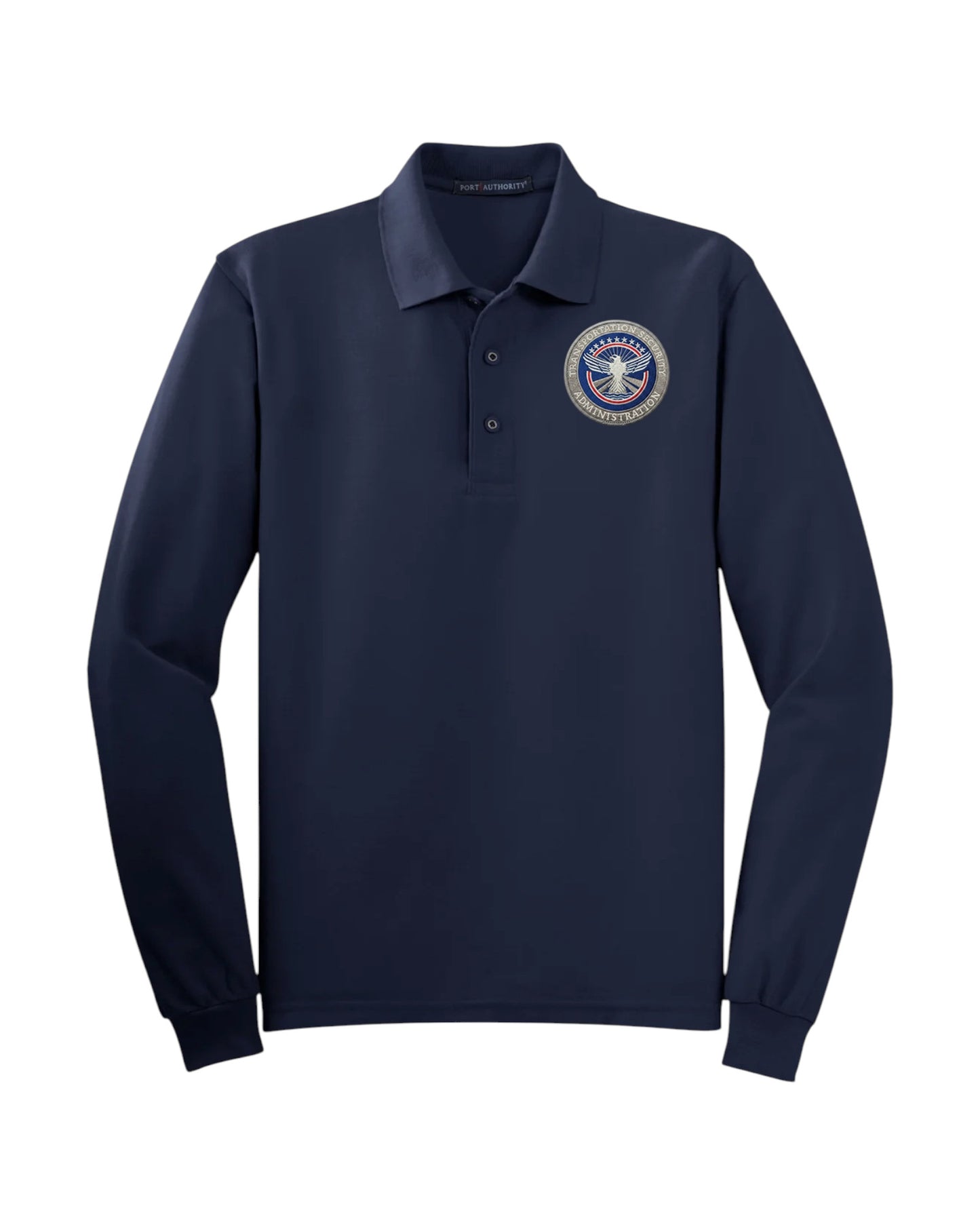TSA INSIGNIA MEN'S LONG SLEEVE PORT AUTHORITY POLO - K500LS CLEARANCE