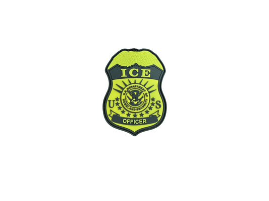 PVC ICE BADGE PATCH-OD/GOLD