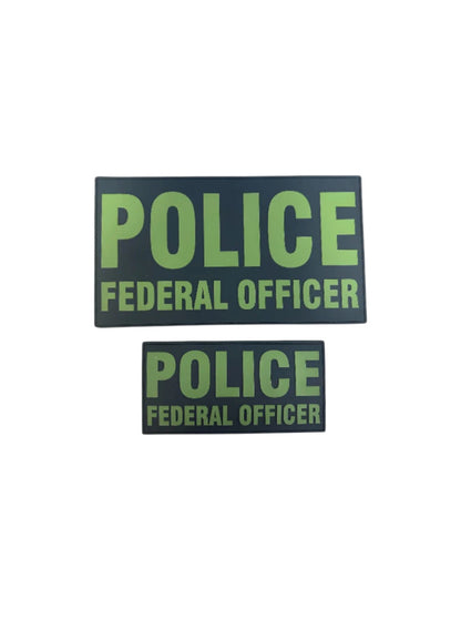 PVC POLICE FEDERAL OFFICER PATCH SET (MORE COLORS AVAILABLE)