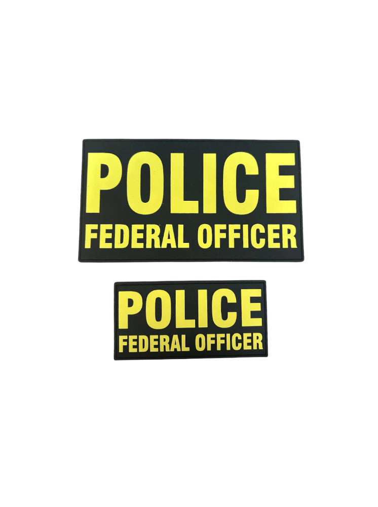 PVC POLICE FEDERAL OFFICER PATCH SET (MORE COLORS AVAILABLE)