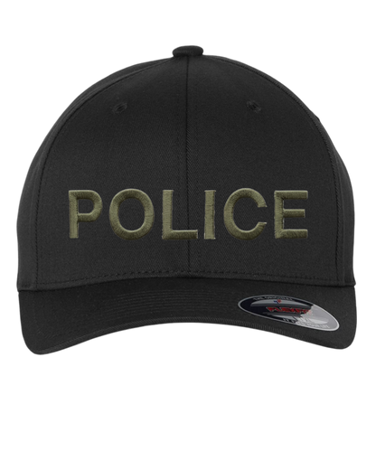 POLICE (LETTERS) ON FLEXFIT HAT-6277