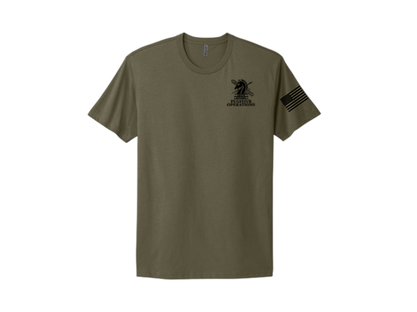 PRINTED ICE FUGITIVE OPS POLICE AGENCY RAID T-SHIRT NEXT LEVEL SOFT COTTON 3600