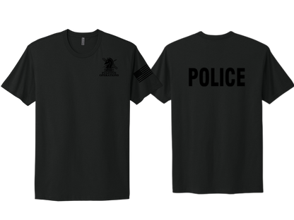 PRINTED ICE FUGITIVE OPS POLICE AGENCY RAID T-SHIRT NEXT LEVEL SOFT COTTON 3600
