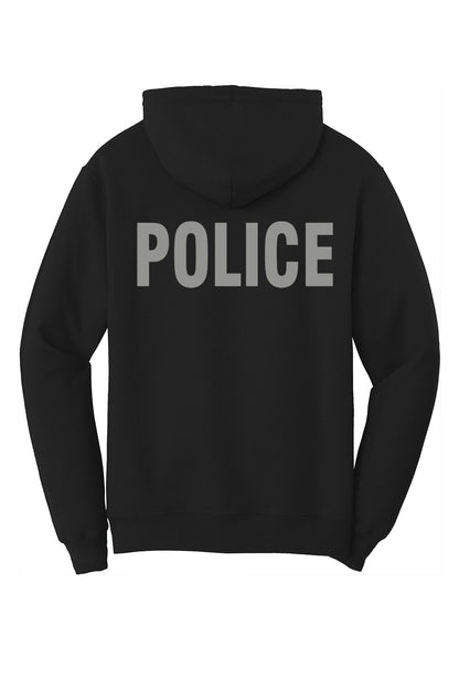 POLICE BACKPRINT HOODED SWEATSHIRT 50/50 FLEECE PC78H