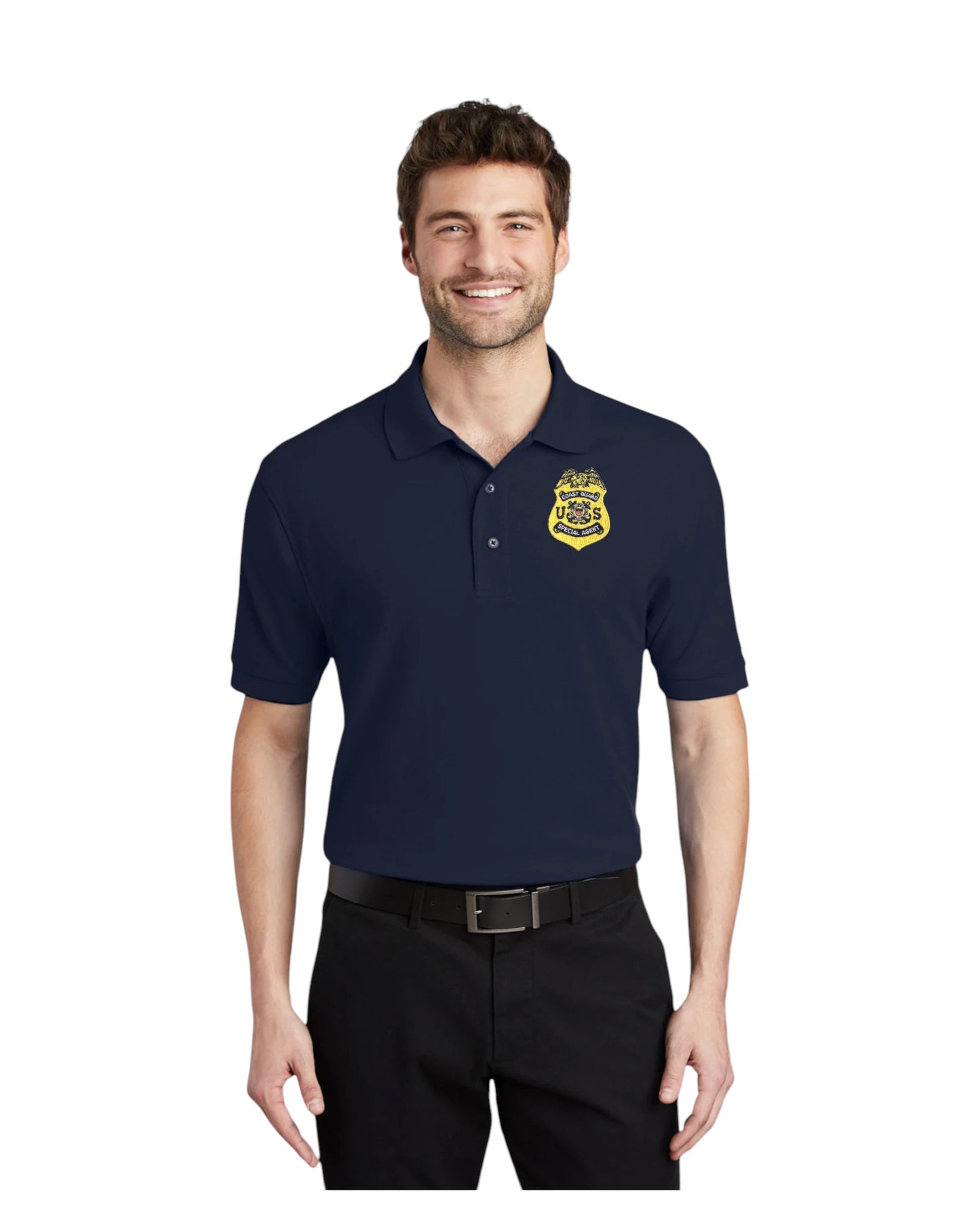 MEN'S CGIS S/A BADGE PORT AUTHORITY POLO - K500