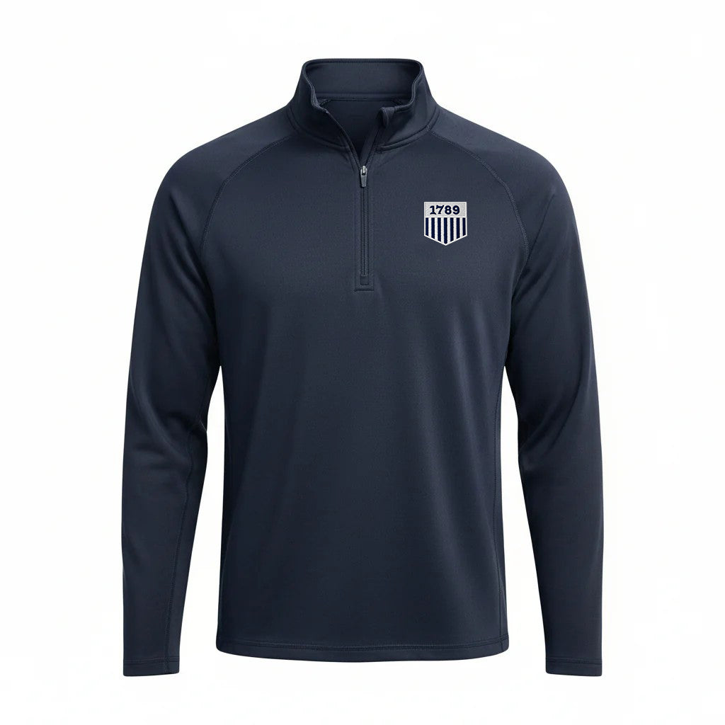 1789 EMBROIDERED SHIELD 1/4 ZIP PULLOVER SPORT-TEK SPORT WICK STRETCH ST850