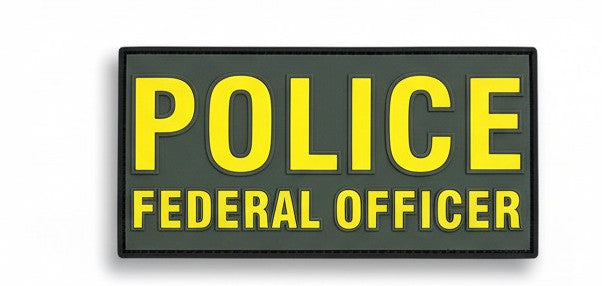NEW! PVC POLICE FEDERAL OFFICER 9"X4"