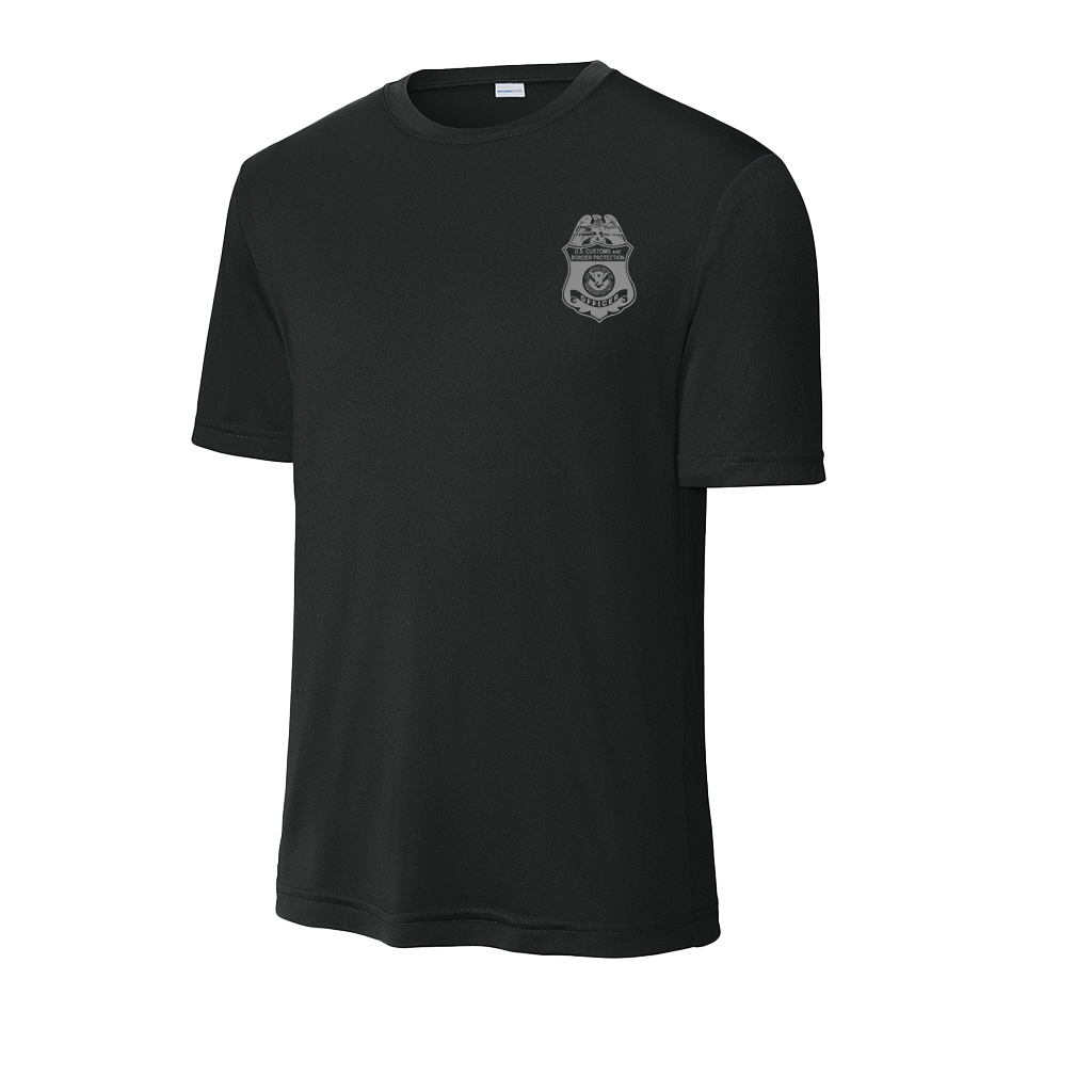 CBP OFFICER RAID WICKING T-SHIRT BLACK/GREY INK-ST350