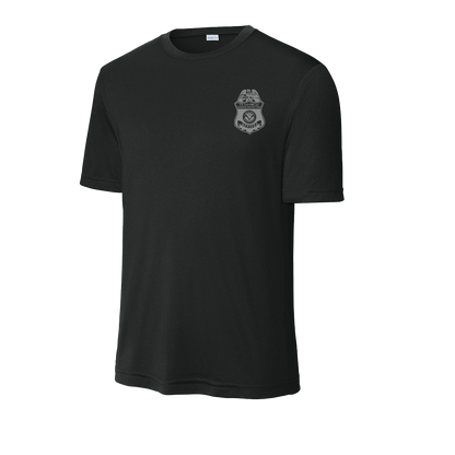 CBP OFFICER RAID WICKING T-SHIRT BLACK/GREY INK-ST350