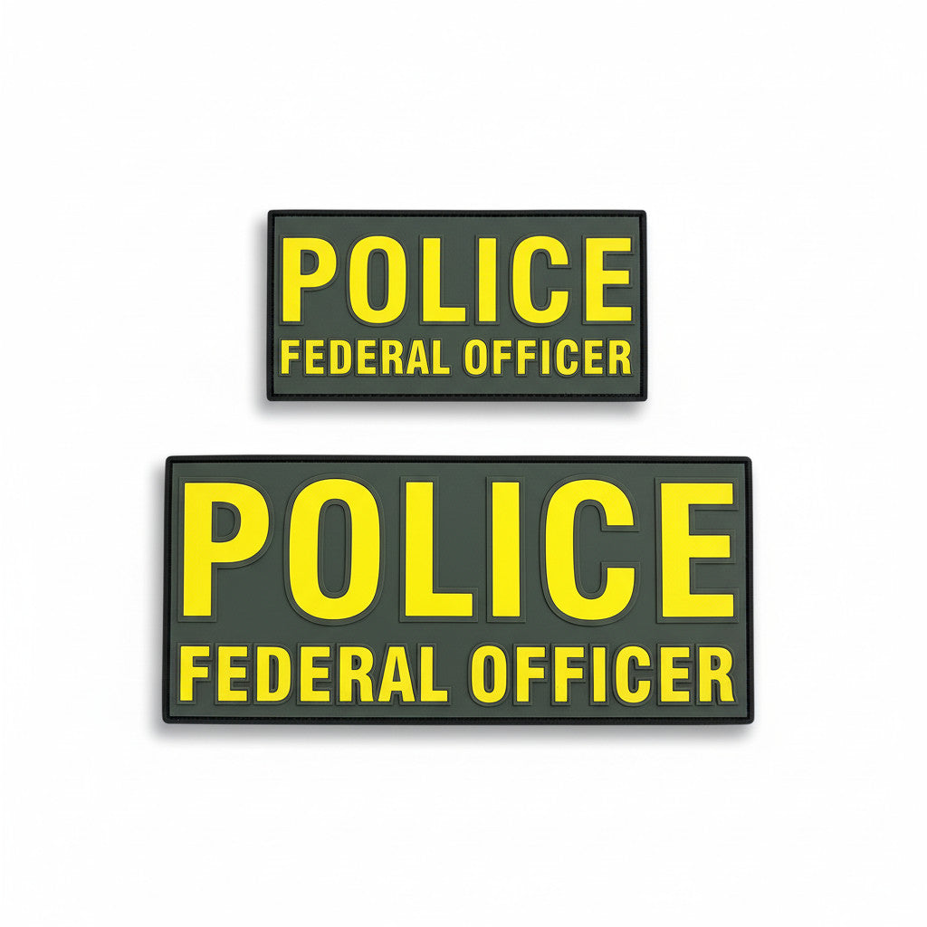 NEW! POLICE FEDERAL OFFICER PVC PATCH SET
