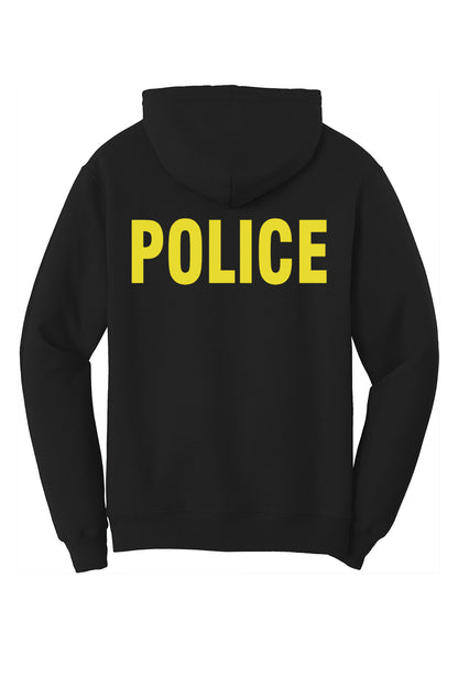POLICE BACKPRINT HOODED SWEATSHIRT 50/50 FLEECE PC78H
