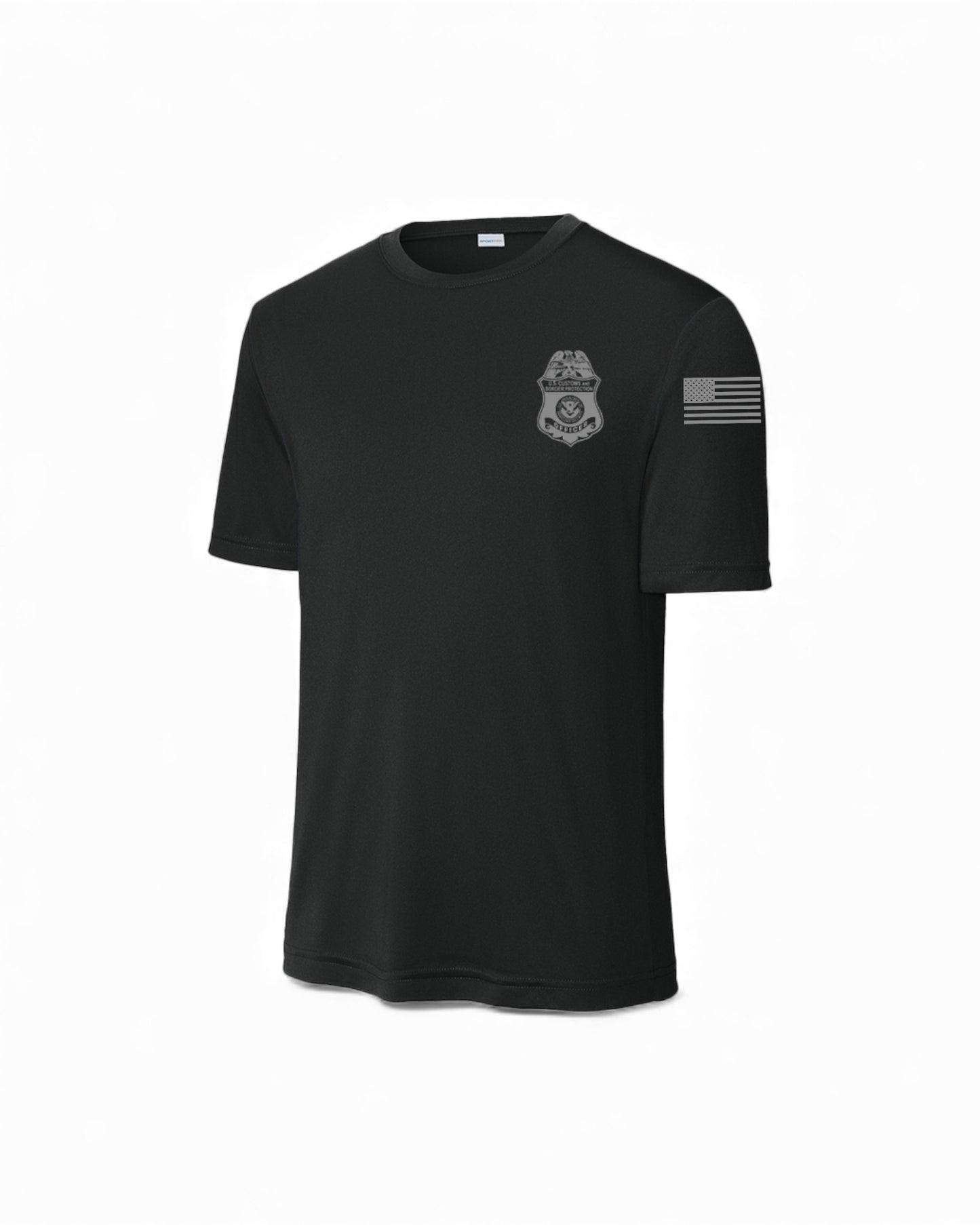 CBP OFFICER RAID WICKING T-SHIRT BLACK/GREY INK-ST350
