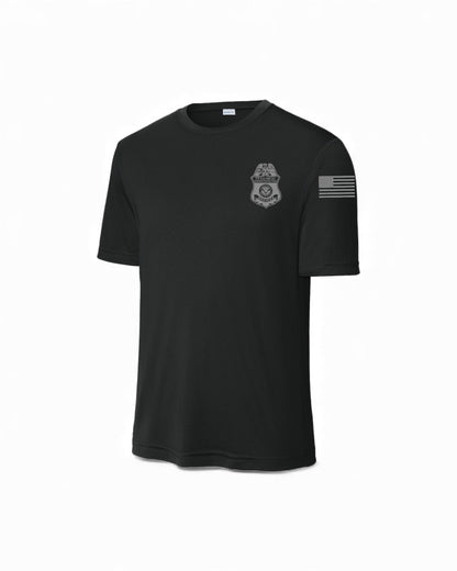 CBP OFFICER RAID WICKING T-SHIRT BLACK/GREY INK-ST350