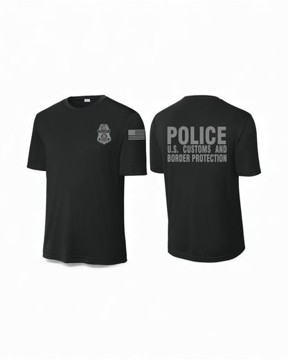 CBP OFFICER RAID WICKING T-SHIRT BLACK/GREY INK-ST350