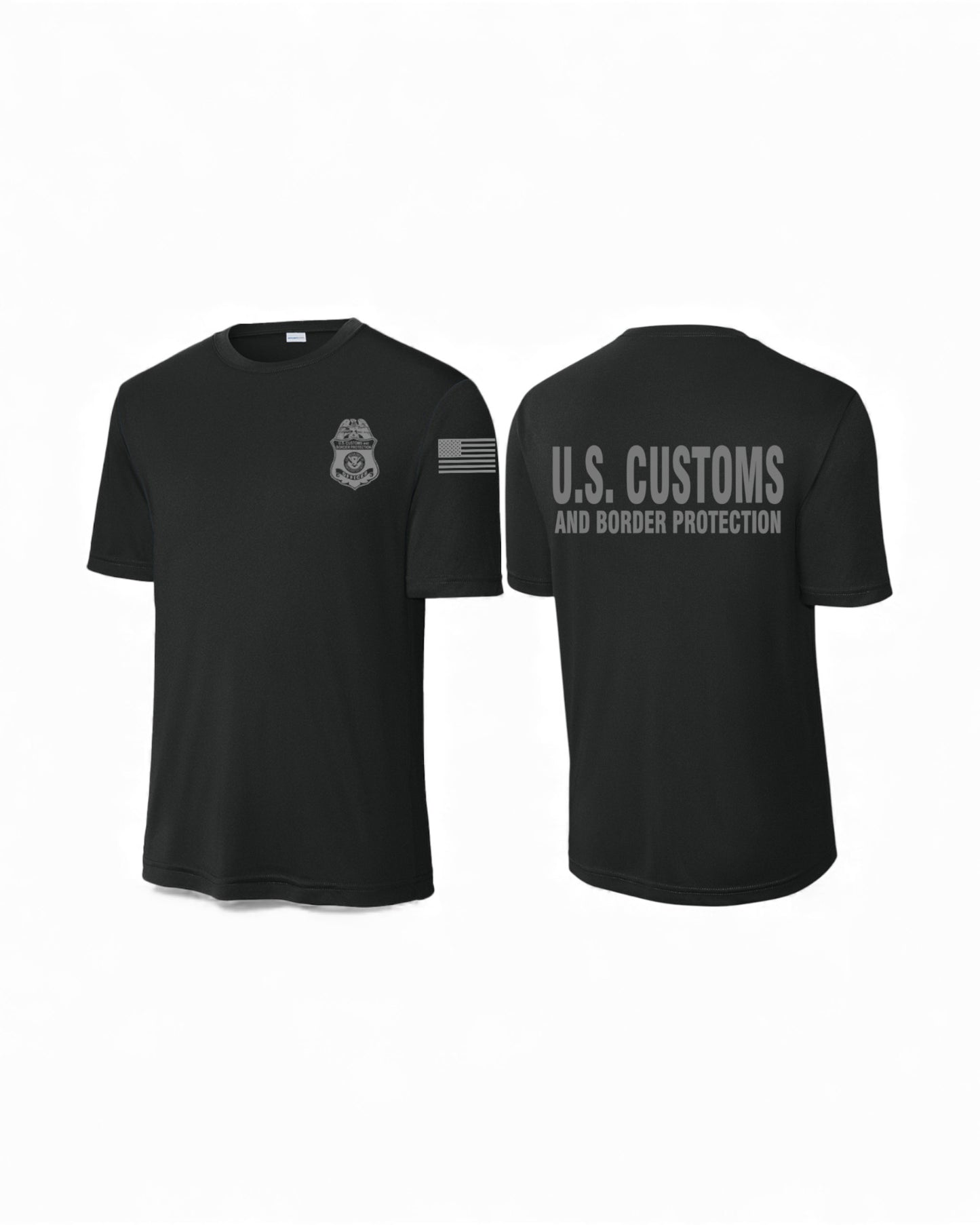 CBP OFFICER RAID WICKING T-SHIRT BLACK/GREY INK-ST350
