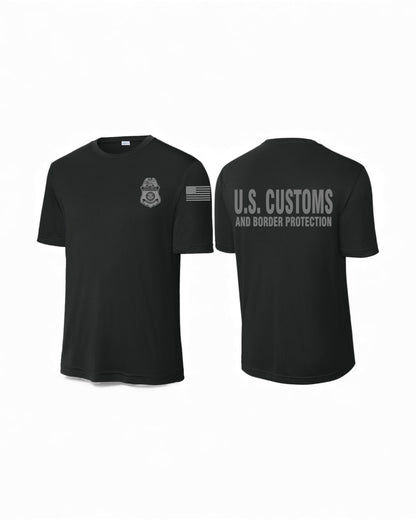 CBP OFFICER RAID WICKING T-SHIRT BLACK/GREY INK-ST350