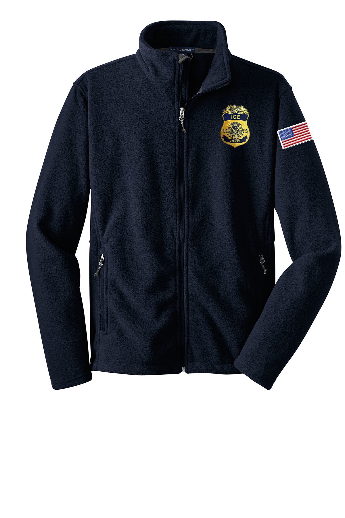 MEN'S ICE OFFICER BADGE FLEECE FULL ZIP JACKET-F217