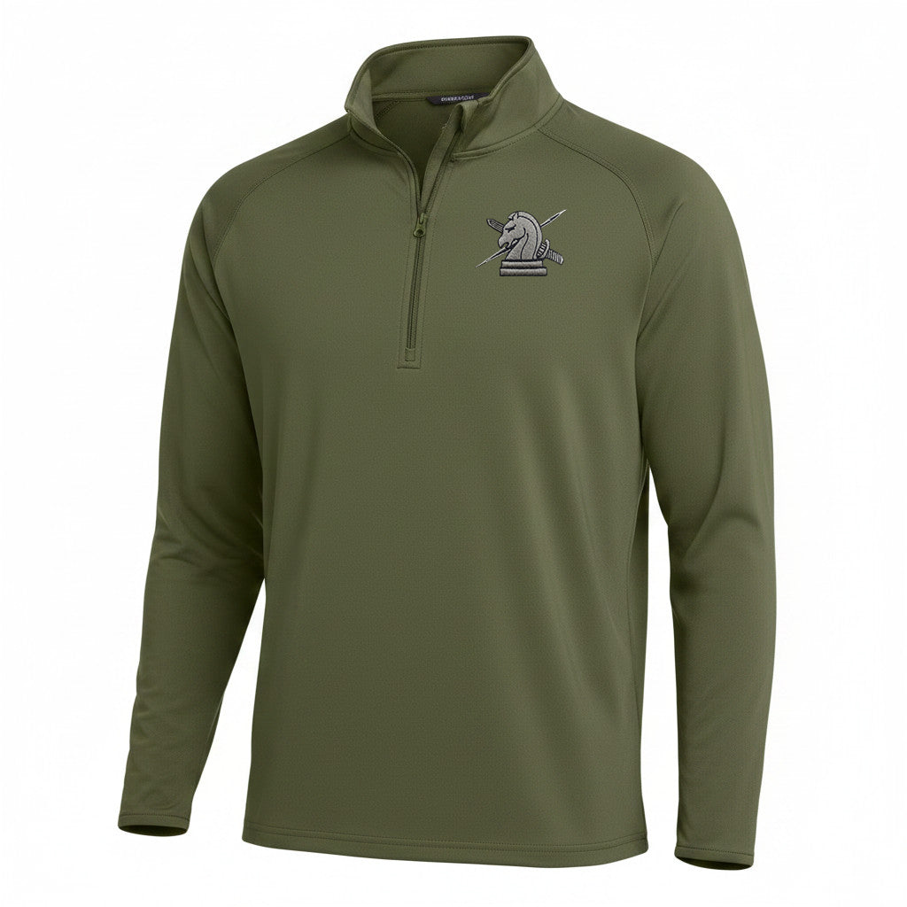 ICE FUGITIVE OPS (NO TEXT) EMBROIDERED ON 1/4 ZIP PULLOVER SPORT-TEK STRETCH ST850